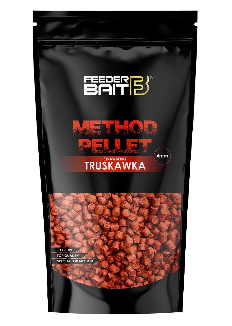 Feeder Bait Pellet 4mm Truskawka